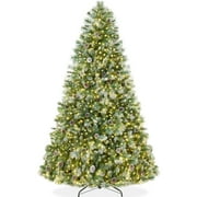 Best Choice Products 6ft Pre-Lit Frosted Scotch Pine Christmas Tree w/ 946 Branch Tips, 250 2-in-1 LED Lights